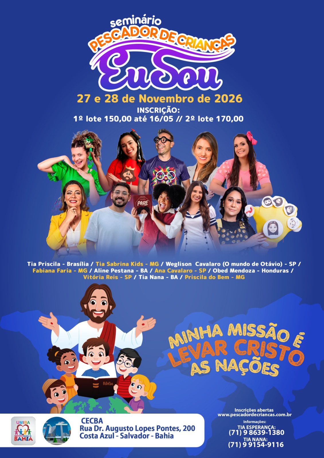 Banner do Seminário Pescador de Crianças 2026